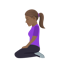 Woman Kneeling- Medium-Dark Skin Tone emoji on Emojione